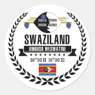 Swaziland Ronde Sticker