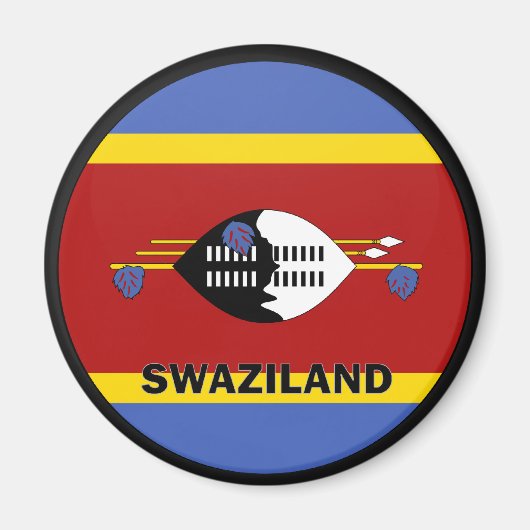 Swaziland Roundel kwaliteitsvlag Magneet (Voorkant)