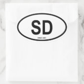 Swaziland "SD" Ovale Sticker (Tas)