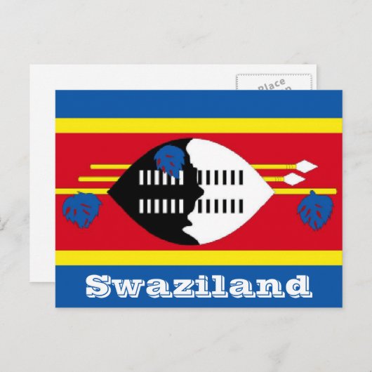 Swaziland-vlag Briefkaart (Voorkant / Achterkant)