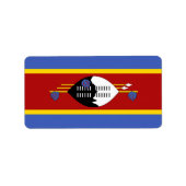 Swaziland-vlag Etiket (Voorkant)