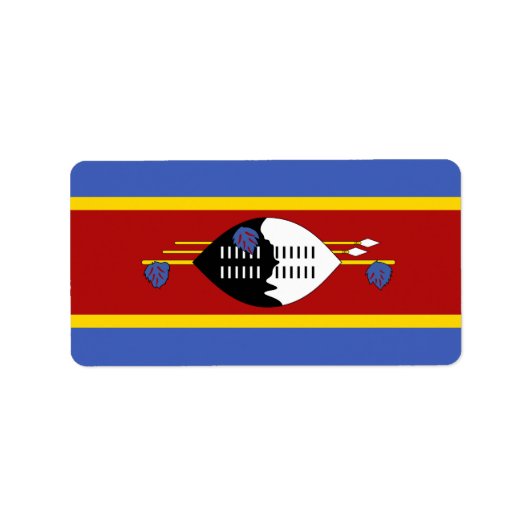 Swaziland-vlag Etiket (Voorkant)