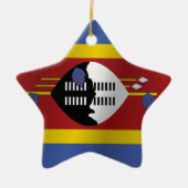 Swaziland-vlag Keramisch Ornament (Voorkant)