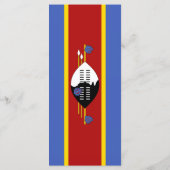 Swaziland-vlag Menu (Achterkant)