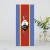 Swaziland-vlag Menu (Staand voorkant)