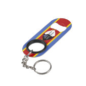 Swaziland-vlag Mini Flessenopener (Achterkant Gekanteld)