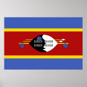 Swaziland-vlag Poster (Voorkant)