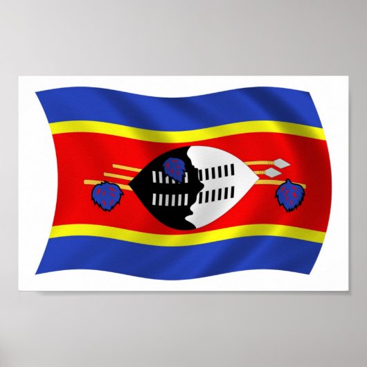 Swaziland Vlag Poster Print (Voorkant)