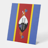 Swaziland-vlag Reclamebord Met Voetstuk (Voorkant)