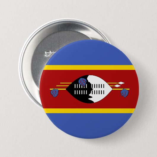 Swaziland-vlag Ronde Button 7,6 Cm (Voorkant /achterkant)