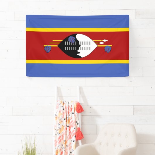 Swaziland-vlag Spandoek (Insitu)