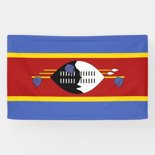 Swaziland-vlag Spandoek (Horizontaal)