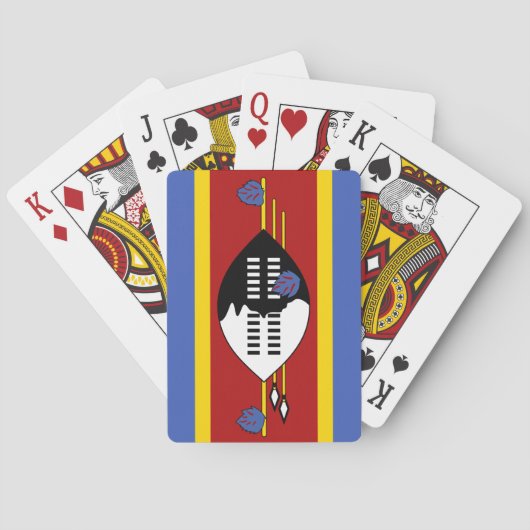 Swaziland Vlag Spelletjes, Eswatini Speelkaarten (Achterkant)
