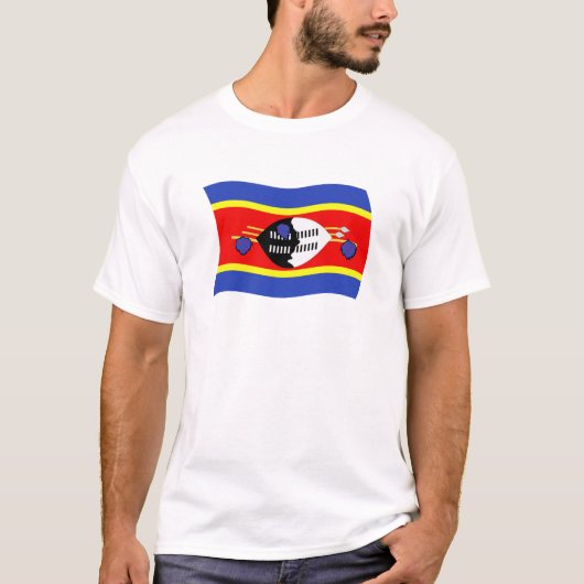 Swaziland Vlag T-shirt (Voorkant)