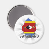 Swaziland Vlaggenkaart 2.0 Magneet (Voorkant / Achterkant)