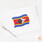 Swaziland Vlagsticker Ovale Sticker (Envelop)