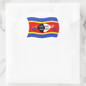 Swaziland Vlagsticker Ovale Sticker (Tas)