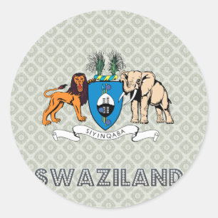 Swaziland wapenstilstand ronde sticker