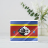 Swaziland - Waving Flag - Briefkaart (Staand voorkant)