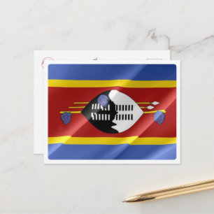 Swaziland - Waving Flag - Briefkaart