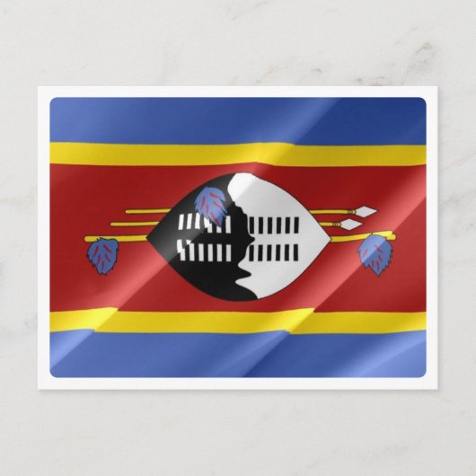 Swaziland - Waving Flag - Briefkaart (Voorkant)