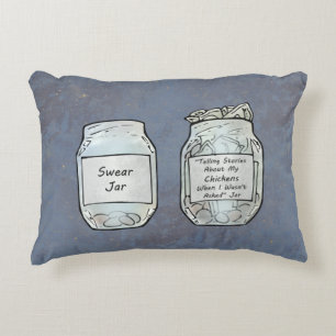 Swear Jar en Chicken Jar Accent Kussen