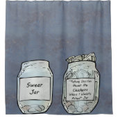 Swear Jar en Chicken Jar Douchegordijn (Voorkant)