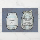 Swear Jar en Chicken Jar Voedselcontainer Etiket (Enkel label)