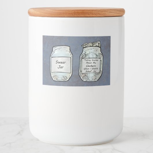 Swear Jar en Chicken Jar Voedselcontainer Etiket (Voorkant)