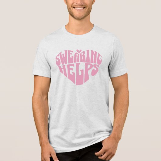 Swearing Helps Cute Funny Women's Tri-Blend Shirt (Voorkant)
