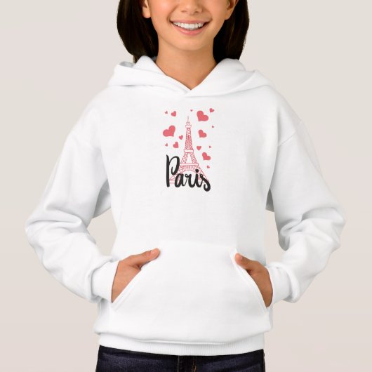 Sweat A Capuche Fille Paris (Voorkant)