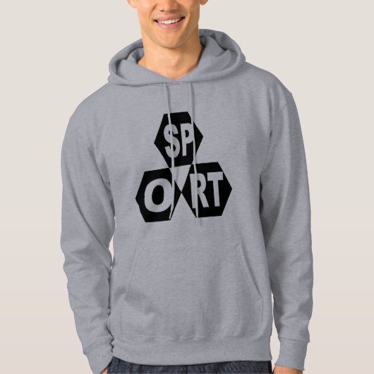 Sweat à capuche gris DESIGN SPORT Hoodie (Voorkant)