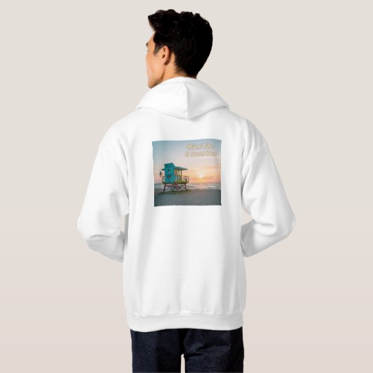 Sweat à Capuche "Sunset Wave" Hoodie (Achterkant volledig)