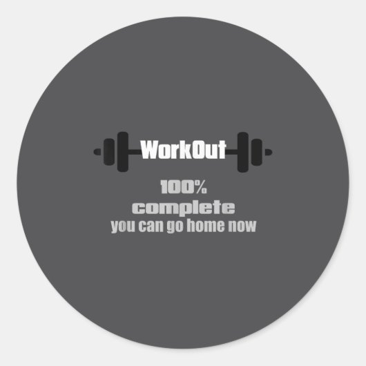 Sweat Activated Motivational Workout Complete Gym Ronde Sticker (Voorkant)