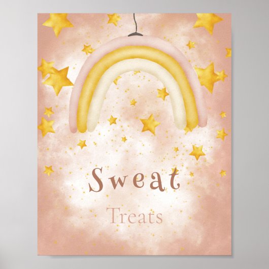 Sweat Behandelt Boho regenbooggouden sterren magis Poster (Voorkant)