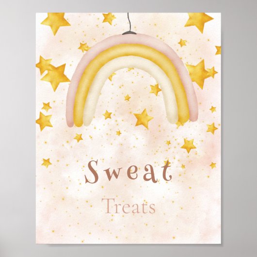 Sweat Behandelt Boho regenbooggouden sterren magis Poster (Voorkant)