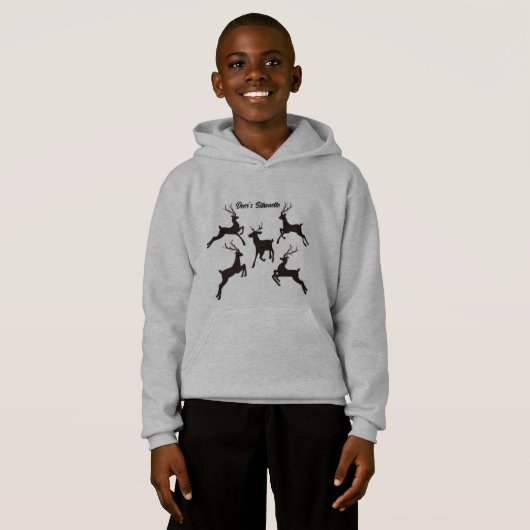 Sweat-Capuche Deer's Silhouette voor kinderen (Voorkant volledig)