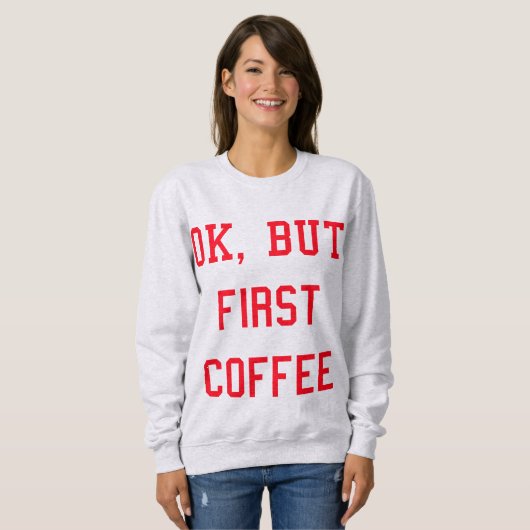 Sweat COFFEE Red - Vrouwen Trui (Voorkant volledig)