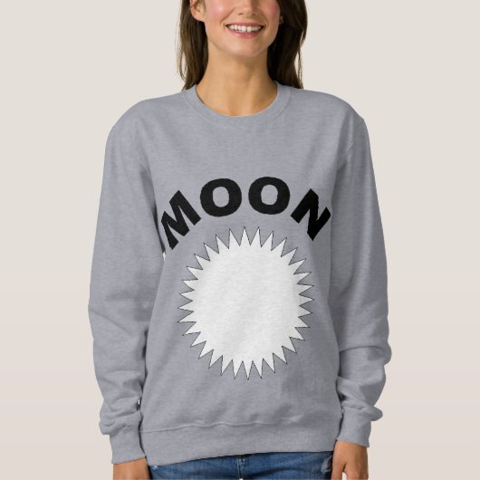 Sweat Grijs shirt voor vrouwen NEW MOON (Voorkant)
