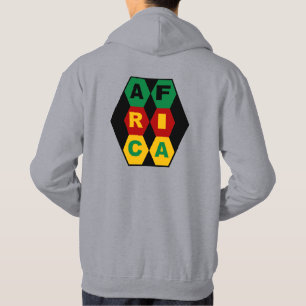 Sweat grijze capuche dos man DESIGN AFRICA SPORT Hoodie