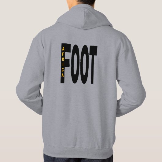 Sweat grijze capuche dos man DESIGN FOOT AFRICA Hoodie (Achterkant)