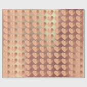 Sweat Heart Blush Pink Gold Parly Metallic Cadeaupapier (Vlak)
