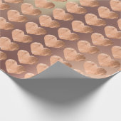 Sweat Heart Blush Pink Gold Parly Metallic Cadeaupapier (Hoek)