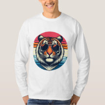 Sweat in Capuche Tigre Vintage in Soleil Coucher
