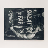 Sweat is Fat Crying Motivatie Inspirerend Legpuzzel (Horizontaal)