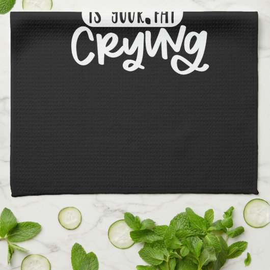 sweat is your fat crying theedoek (Gevouwen)