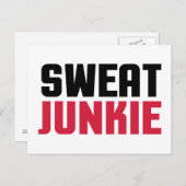 Sweat Junkie Gym Quote Briefkaart (Voorkant / Achterkant)