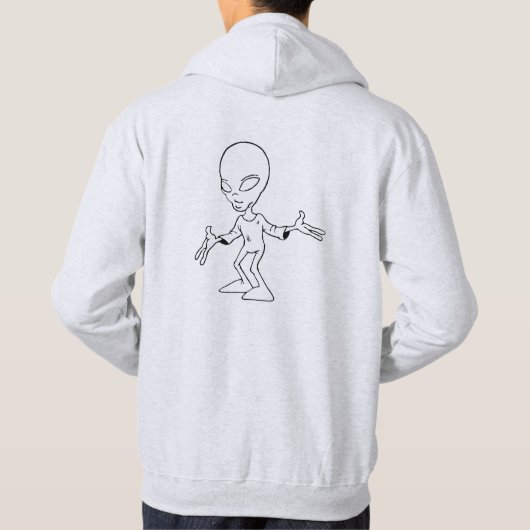 Sweat met capucha met lichtgrijze achtergrond hoodie (Achterkant)