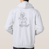 Sweat met logo-shuttle en lichtgrijze ski hoodie (Achterkant)