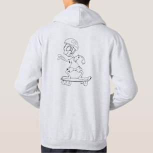 Sweat met logo-shuttle en lichtgrijze ski hoodie